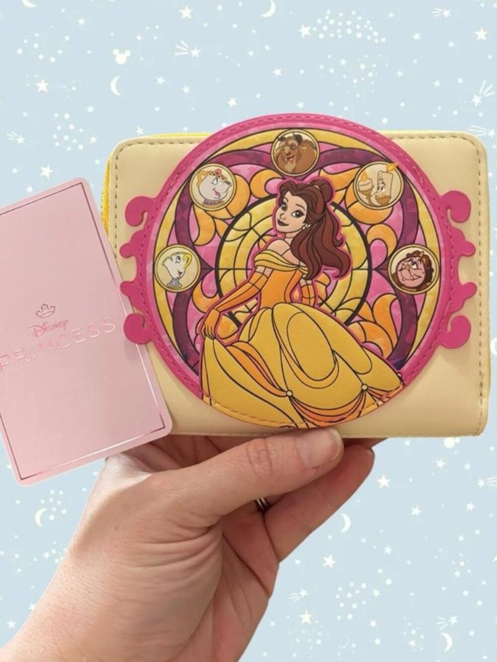 Loungefly Disney Princess Belle Beauty and the Beast Stained glass wallet